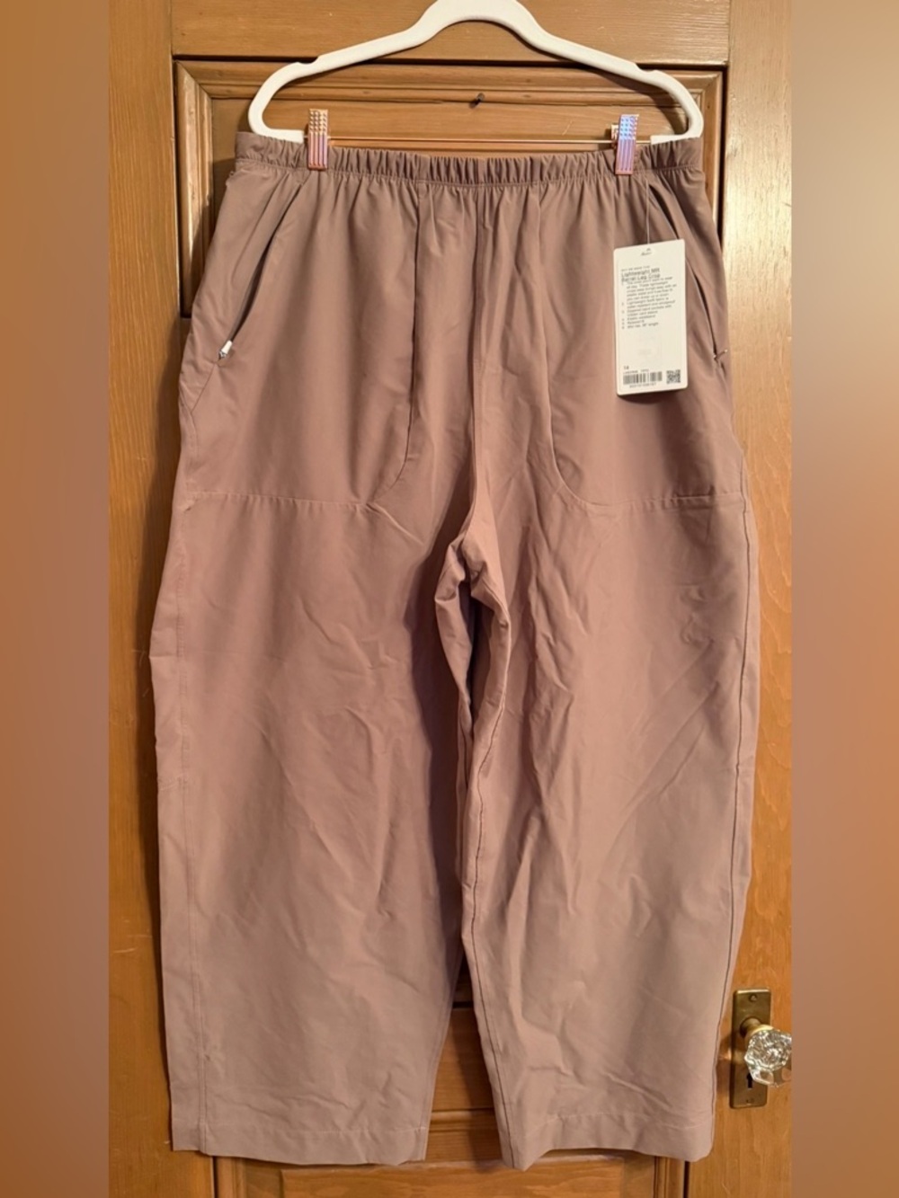lululemon athletica relaxed cropped barrel leg pants in beige